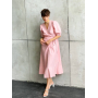 Рожева льняна сукня міді на затин