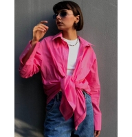 Pink cotton oversize shirt