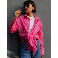 Pink cotton oversize shirt