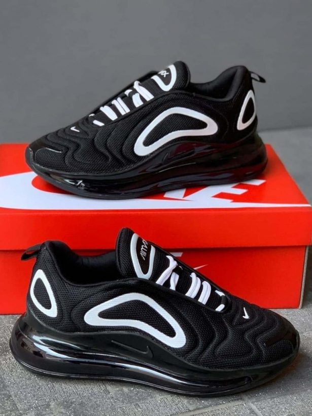 Черные текстильные кроссовки Nike Air Max 720 Black White