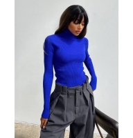 Viscose ribbed turtleneck