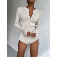 Long sleeve cotton bodysuit