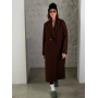 Коричневе пряме двобортне пальто Коричневе пряме двобортне пальто