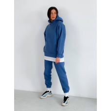 Blue warm hooded tracksuit