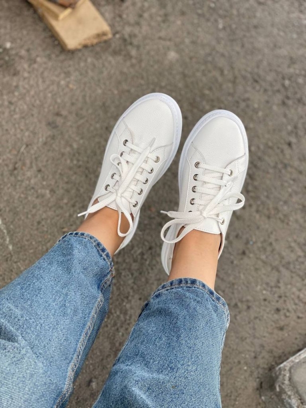 White sports sneakers