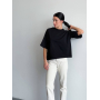 Футболка чорна oversize укорочена Футболка чорна oversize укорочена