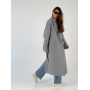 Сіре пальто кімоно міді в гусячу лапку