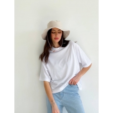 White oversize shortened T-shirt