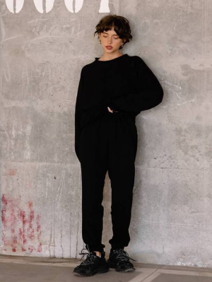 Cпортивний костюм чорний легкий