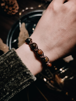 Тигрове Око браслет з натурального каменю 6 мм