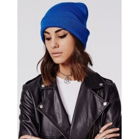 Electric blue beanie hat