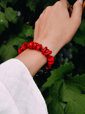 Браслет кораловий червоний
