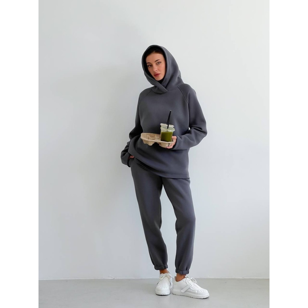 Графітовий спортивний костюм з капюшоном Графітовий спортивний костюм з капюшоном