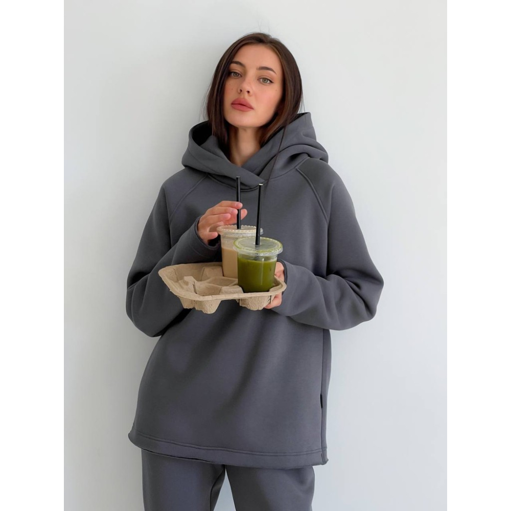 Графітовий спортивний костюм з капюшоном Графітовий спортивний костюм з капюшоном