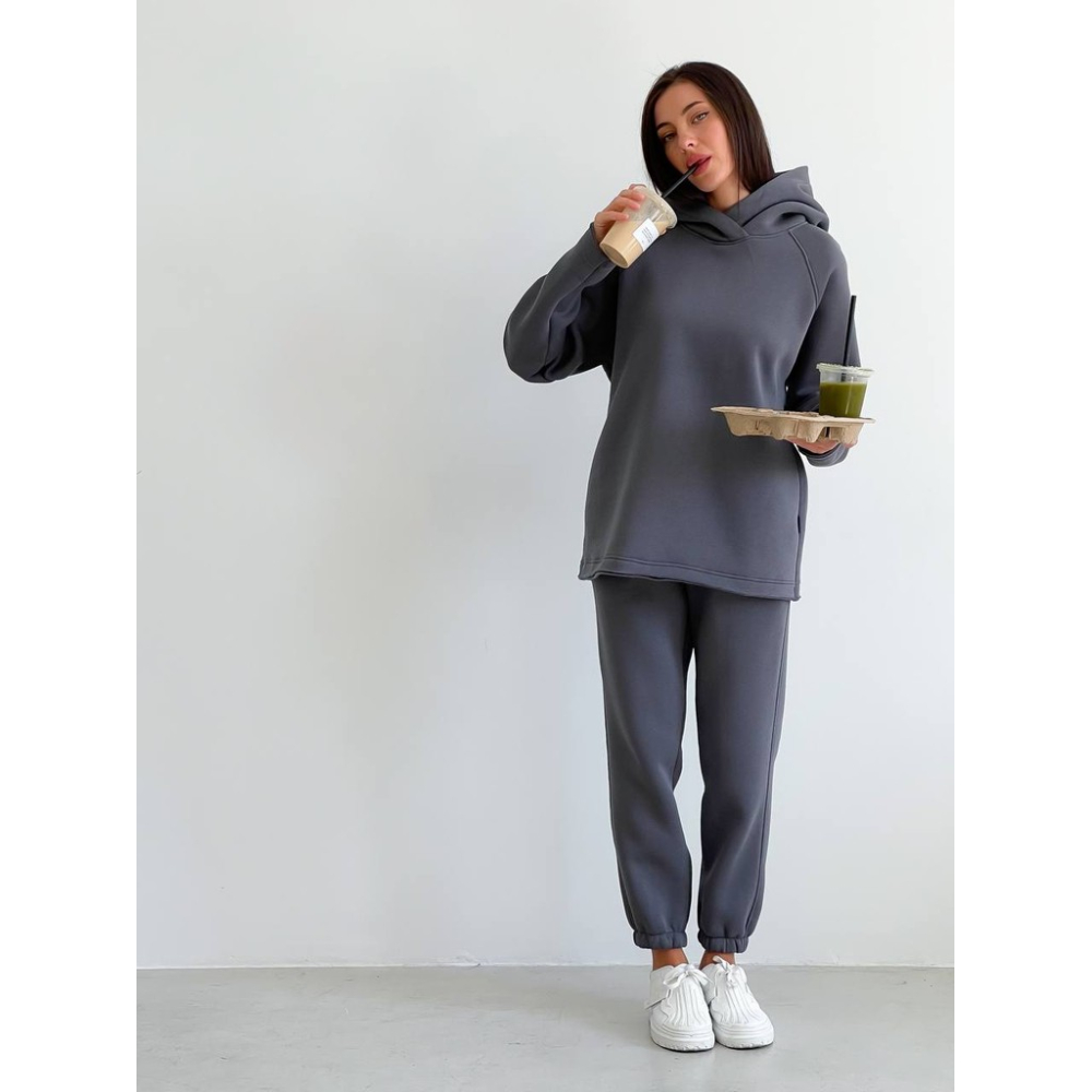 Графітовий спортивний костюм з капюшоном Графітовий спортивний костюм з капюшоном