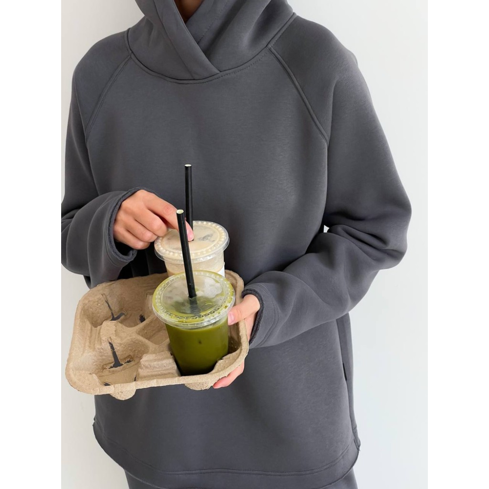 Графітовий спортивний костюм з капюшоном Графітовий спортивний костюм з капюшоном