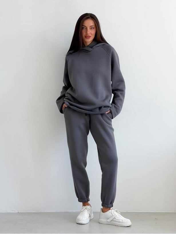 Graphite hooded tracksuit