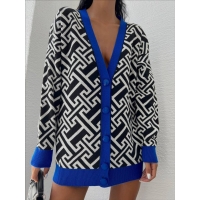 Long pattern cardigan