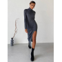 Трикотажна сукня гольф з розрізом