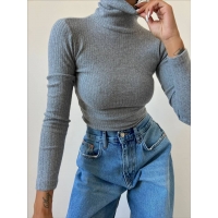 Ribbed cotton turtlenecks