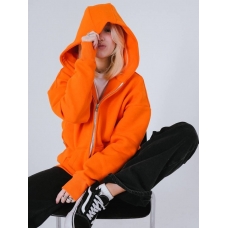 Warm orange zipper hoodie