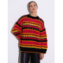 Кольоровий смугастий об'ємний светр