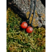 Orange Carnelian Stone Choker Pendant