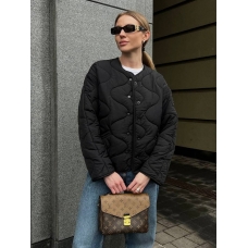 Black quilted liner jacket