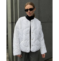 White quilted liner jacket