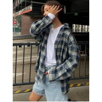 Blue flannel checkered shirt