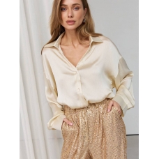 Oversize satin shirt