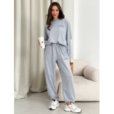 Gray sports suit with open elbows longsleeve