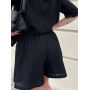Чорний костюм з шортами з прошви