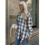 Лляна oversize рубашка в клітинку Лляна oversize рубашка в клітинку