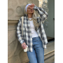 Лляна oversize рубашка в клітинку Лляна oversize рубашка в клітинку
