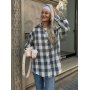 Лляна oversize рубашка в клітинку Лляна oversize рубашка в клітинку