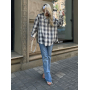 Лляна oversize рубашка в клітинку Лляна oversize рубашка в клітинку