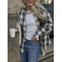 Лляна oversize рубашка в клітинку Лляна oversize рубашка в клітинку