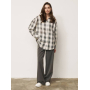 Лляна oversize рубашка в клітинку Лляна oversize рубашка в клітинку
