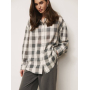Лляна oversize рубашка в клітинку Лляна oversize рубашка в клітинку