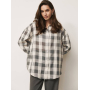 Лляна oversize рубашка в клітинку Лляна oversize рубашка в клітинку