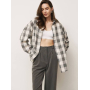 Лляна oversize рубашка в клітинку Лляна oversize рубашка в клітинку