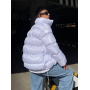 Біла зимова коротка куртка на пуху