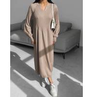 В'язана сукня міді з мериноса та кашеміру