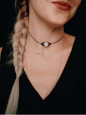 Чокер Око з натуральним каменем говліт