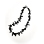 Чорне кольє з натуральних каменів агат та обсидіан