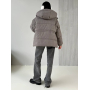 Вовняна зимова куртка парка з куліскою на талії
