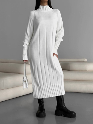 Сукня-светр міді з мериноса та кашеміру