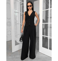 Костюм з широкими брюками палаццо та жилетом