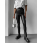 Шкіряні стрейчеві лосини на блискавці 